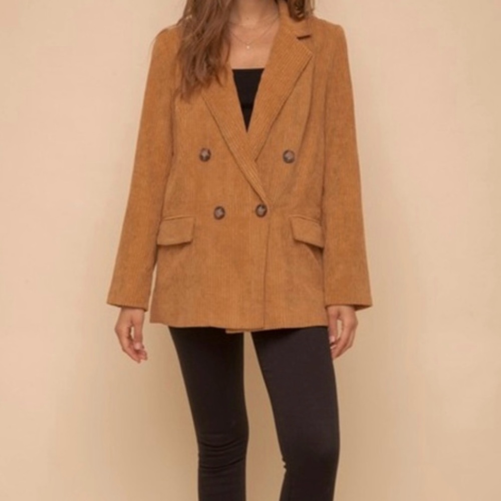 Hem & Thread Corduroy Button-Up Blazer